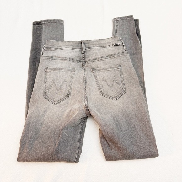 Mother The Swooner Supermoon Stripe Gray Skinny Jeans Size 25 - Picture 3 of 9